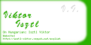 viktor isztl business card